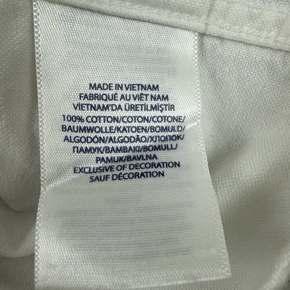 Ralph Lauren Boys 14 White Solid Long Sleeve Button Down Shirt